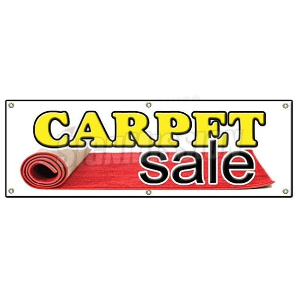 Signmission CARPET SALE BANNER SIGN store carpeting signs remnants wall to wall area rug B-72 Carpet Sale - main